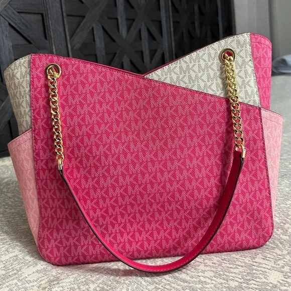 Michael Kors Jet Set Travel Large Chain Shoulder Tote - Picture 2 of 9